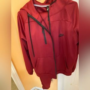 Burgundy Nike sweatsuit